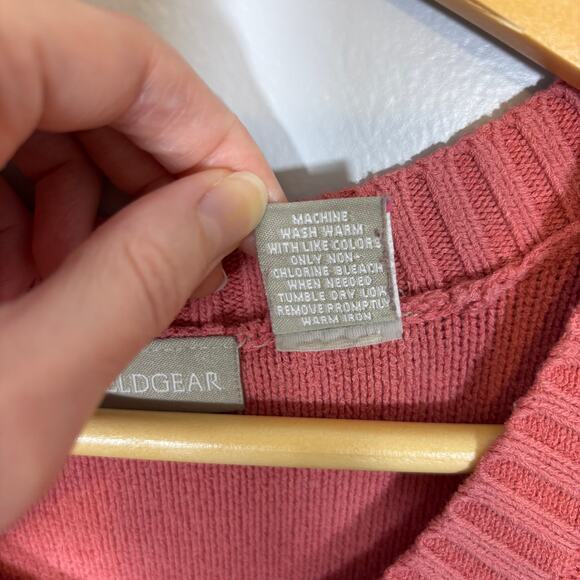 Pink Knit Cardigan Flower Buttons Vintage Short Sleeve Sweater Top | True Spring - Picture 4 of 7